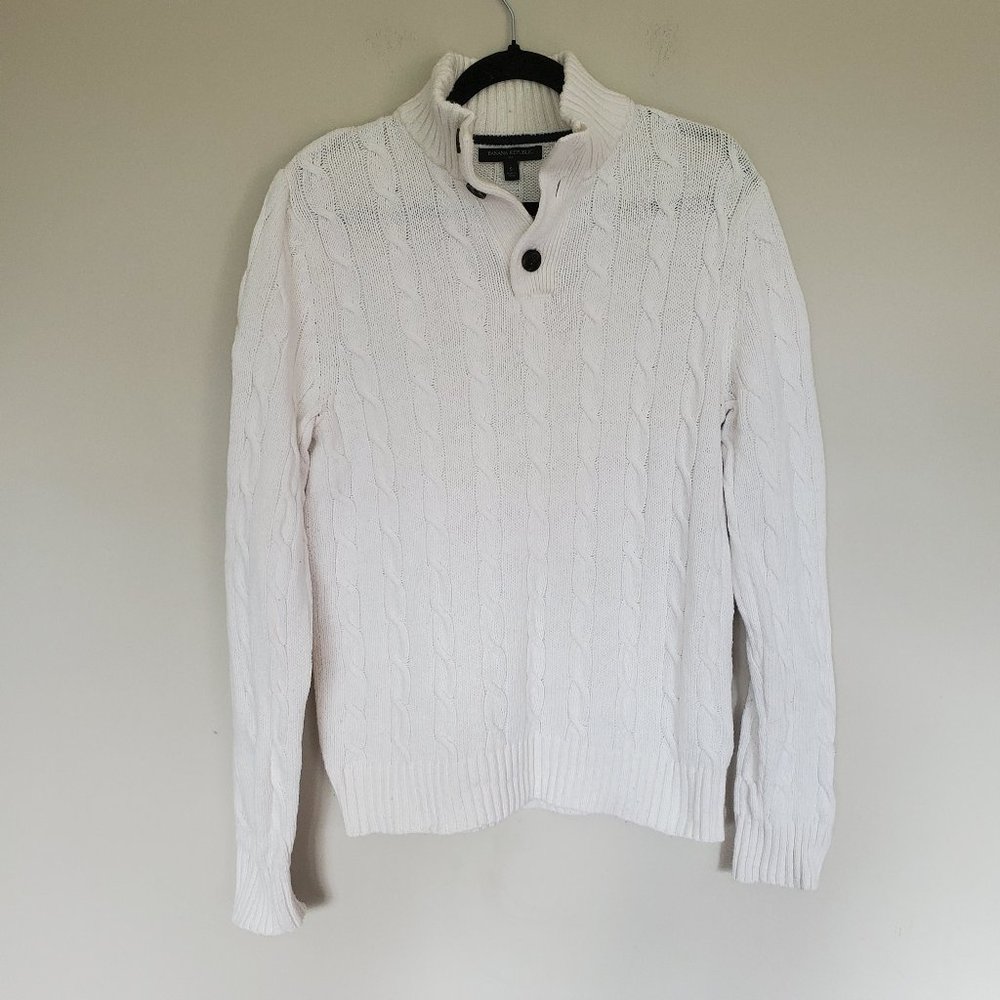 Banana Republic cable knit sweater white Small